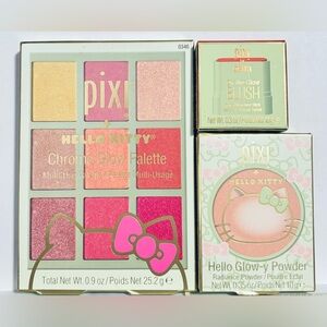 Pixi x Hello Kitty Chrome Glow Palate, Hello Glow-y Powder & Tinted Blush Stick